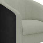 Poltrona Decorativa 71cm Dolar Pu Preto | Bouclé Suave Fendi